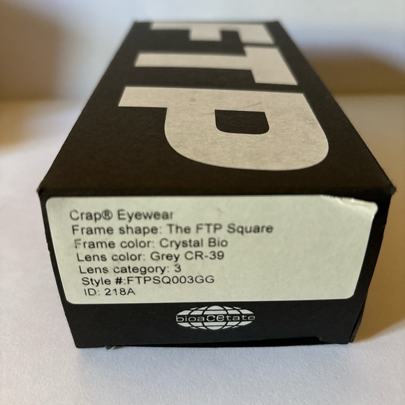 Crap Eyewear x FTP F/W 2021 Acetate Sunglasses UNISEX - Picture 6 of 8